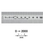 Steel ruler 2000x30x1,0 mm Chrome plated